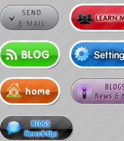 Red Button Windows Icons Flash Navigation Menu Four State Buttons