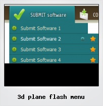 3d Plane Flash Menu