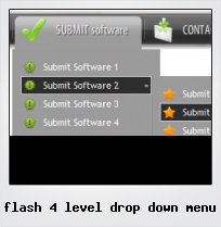 Flash 4 Level Drop Down Menu