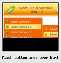 Flash Button Area Over Html