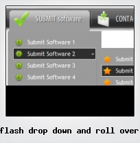 Flash Drop Down And Roll Over