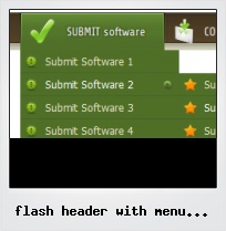 Flash Header With Menu For Blogger