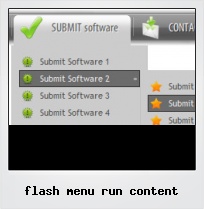 Flash Menu Run Content