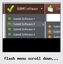 Flash Menu Scroll Down Web Design