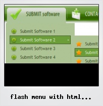 Flash Menu With Html Interactivity