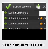 Flash Text Menu Free Dock