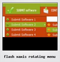 Flash Xaxis Rotating Menu