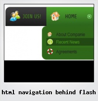 Html Navigation Behind Flash