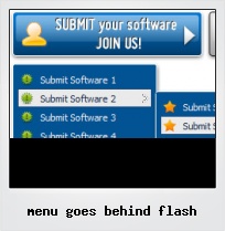 Menu Goes Behind Flash