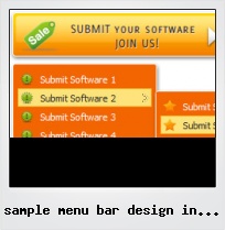 Sample Menu Bar Design In Flash