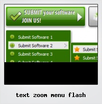 Text Zoom Menu Flash