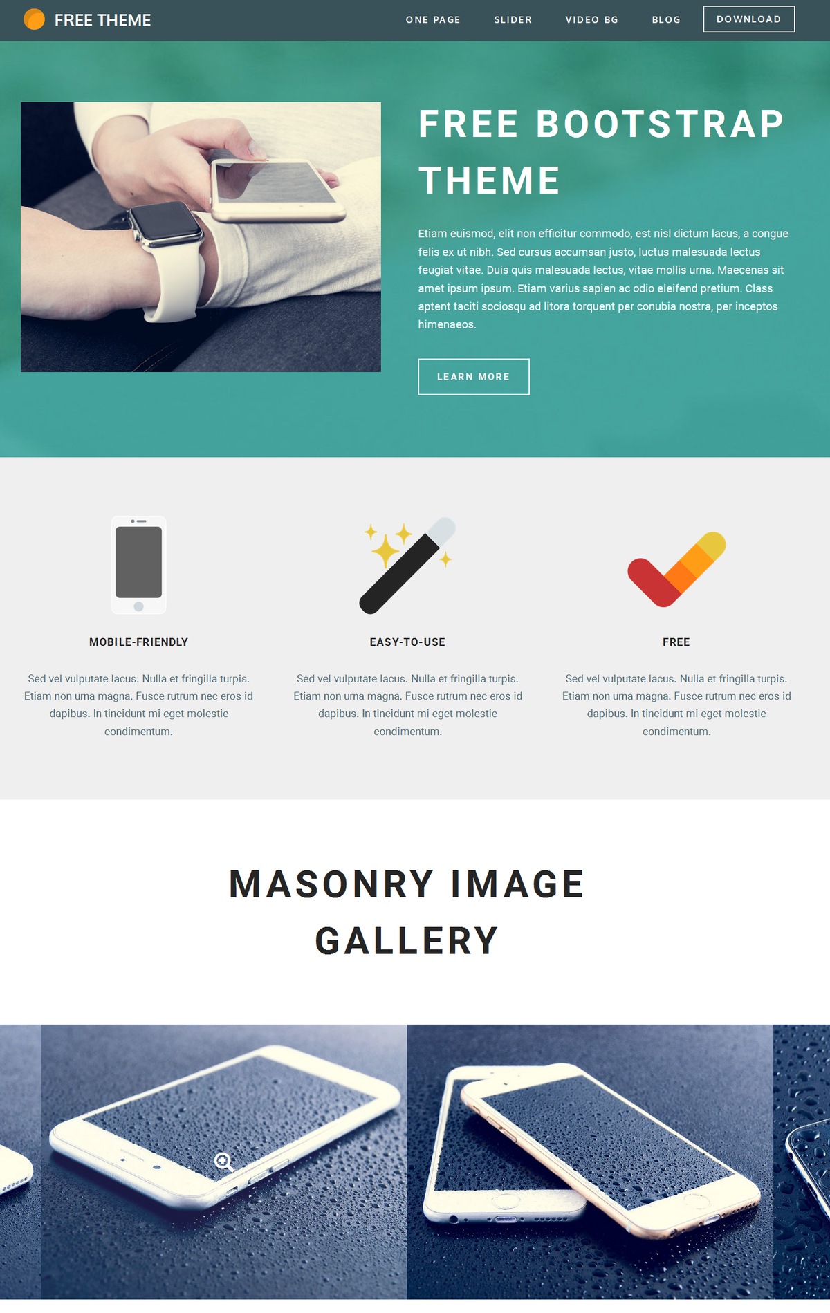 CSS3 Bootstrap Landing Page Theme