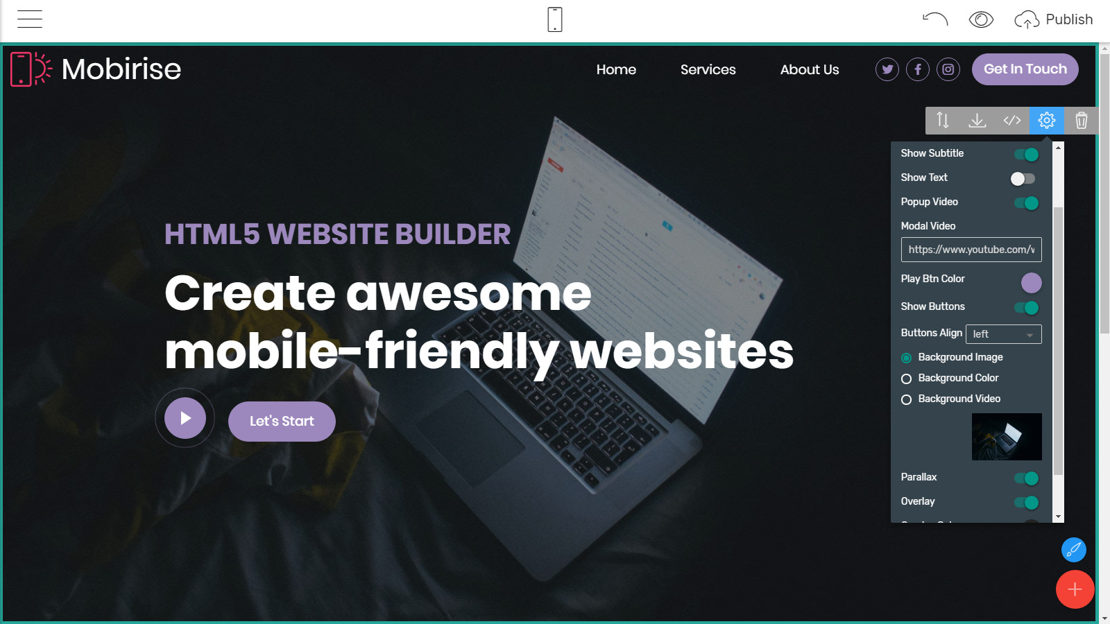 mobile site themes