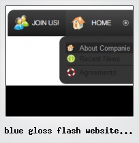 Blue Gloss Flash Website Menu Tutorial