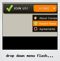 Drop Down Menu Flash Website Template