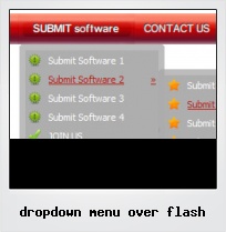 Dropdown Menu Over Flash