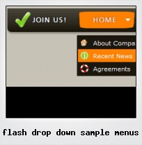 Flash Drop Down Sample Menus