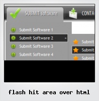 Flash Hit Area Over Html