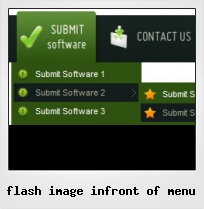 Flash Image Infront Of Menu