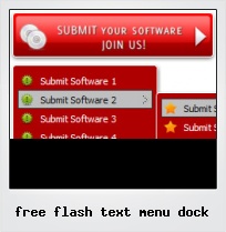 Free Flash Text Menu Dock