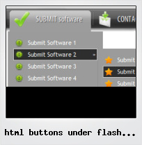 Html Buttons Under Flash Navigation
