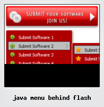 Java Menu Behind Flash