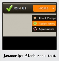 Javascript Flash Menu Text
