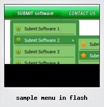 Sample Menu In Flash